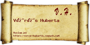 Vörös Huberta névjegykártya